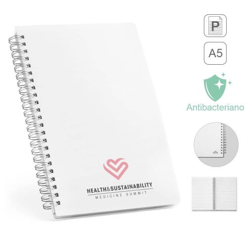 caderno Antibacteriano A5 personalizado para brindes