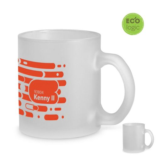 Caneca de vidro fosco  340ml  personalizada para brindes Kenny 94768