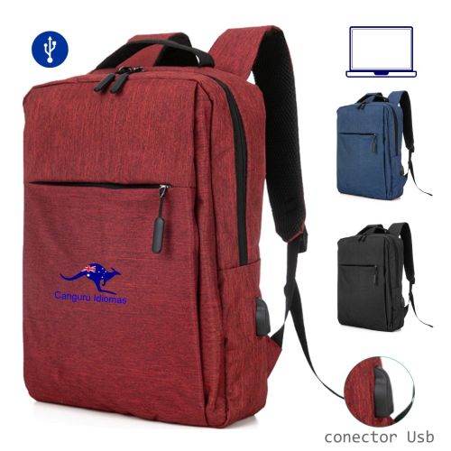 Mochila para notebook com porta usb